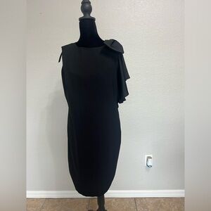 Alex Marie Black Asymmetrical Ruffled Cocktail Dress